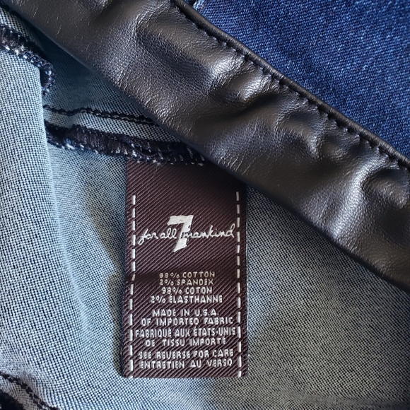 All Mankind Denim Dress with Leather Trim - Picture 8 of 8